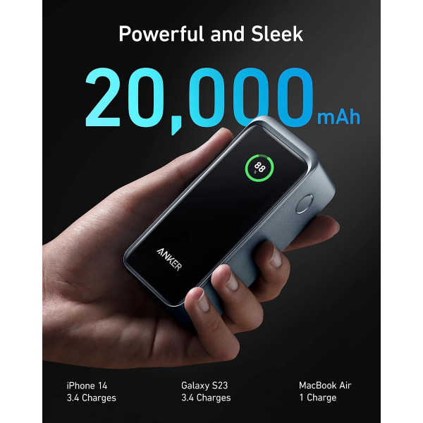 Універсальна мобільна батарея Anker Prime 20000mAh 200W Black (A1336011)
