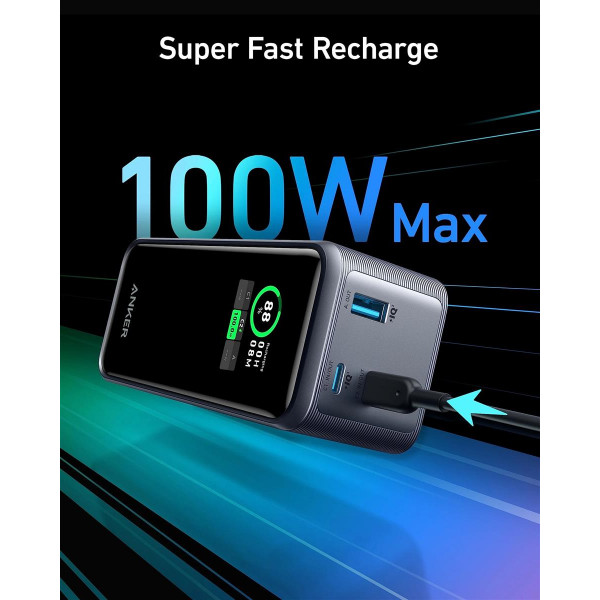 Універсальна мобільна батарея Anker Prime 20000mAh 200W Black (A1336011)