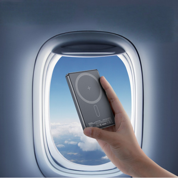 Універсальна мобільна батарея Essager Cross-Border 5000mAh 20W Magsafe/PD/QC3.0 Grey (EDY5K-YJ0A-Z)