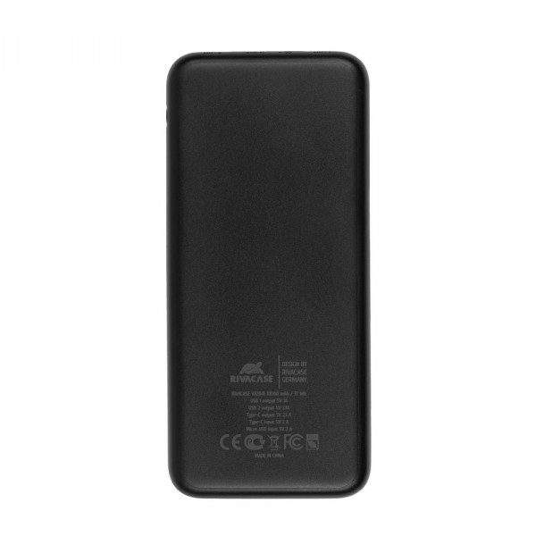 Універсальна мобільна батарея Rivacase Rivapower 10000mAh Black (VA2041)
