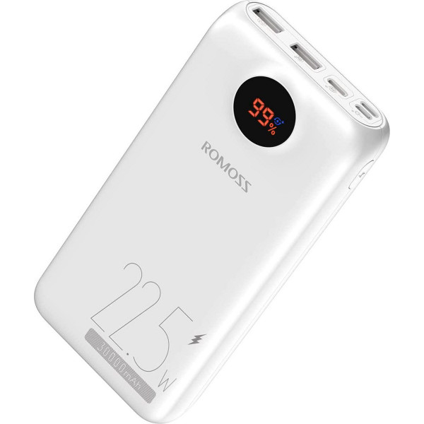 Універсальна мобільна батарея Romoss PSW30 30000mAh 22.5W White (PSW30-152-1111H)