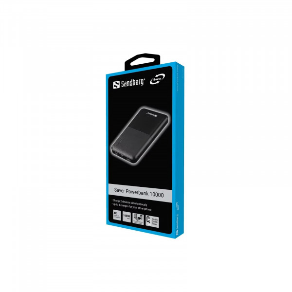 Універсальна мобільна батарея Sandberg Powerbank 10000mAh Black (320-34)