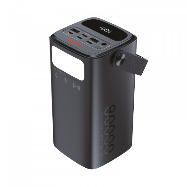 Універсальна мобільна батарея Techno 80000mAh PD 65W QC 3.0 Black (powerbank-80)