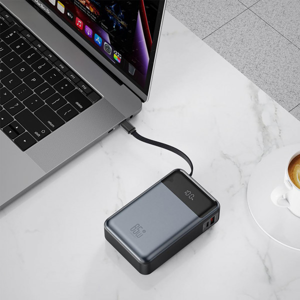 Універсальна мобільна батарея XO PR267 PD 65W 20000mAh Grey