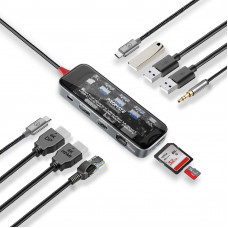 USB-хаб Promate TransHub-Pro USB Type-C Grey