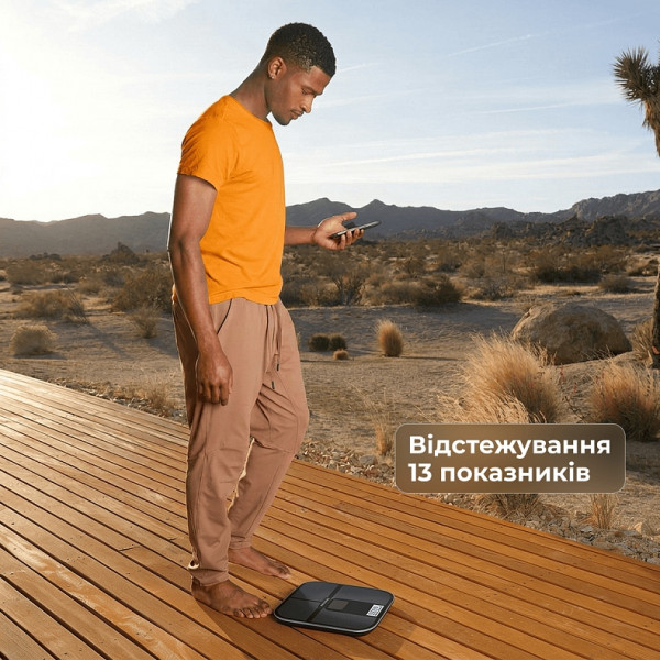 Ваги підлогові RENPHO Elis Solar 2 Smart Body Scale Black (R-A020-BK)