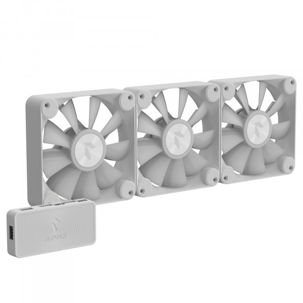 Вентилятор APNX FP1-120 ARGB White - 3 Pack (APF3-PF11257.21)