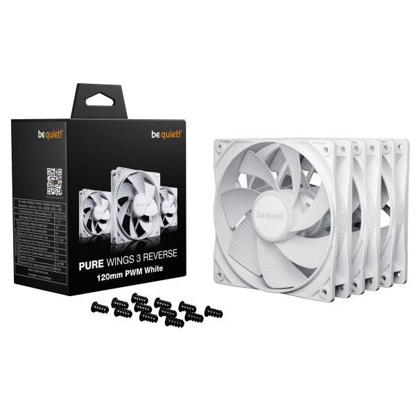 Вентилятор be quiet! Pure Wings 3 120mm PWM Reverse 3-Pack White (BL136)