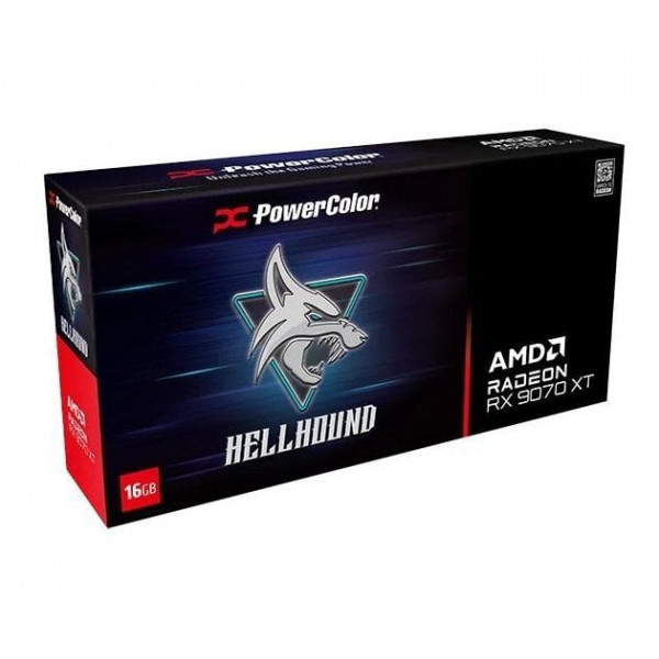 Відеокарта AMD Radeon RX 9070 XT 16GB GDDR6 Hellhound PowerColor (RX 9070 XT 16G-L/OC)