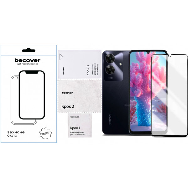 Захисне скло BeCover для Realme Note 60 Black (713033)