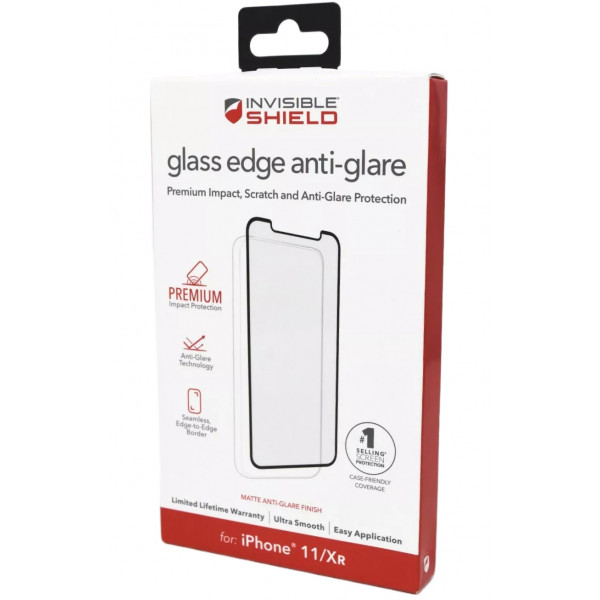 Захисне скло Zagg InvisibleShield Glass Edge Anti-Glare для Apple iPhone XR/11 Black (200104111)