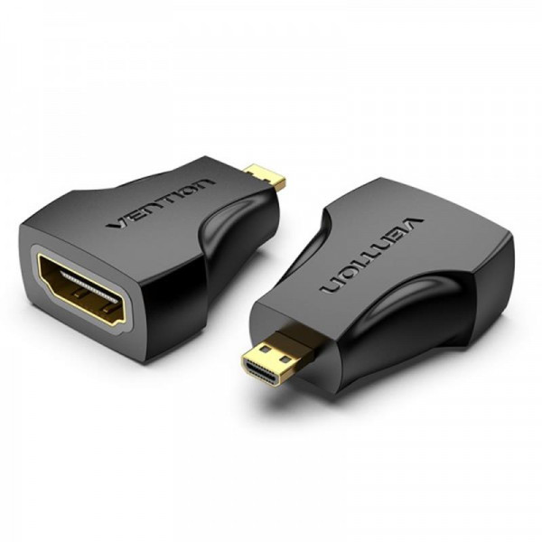Адаптер Vention HDMI - micro-HDMI (F/M), Black (AITB0)