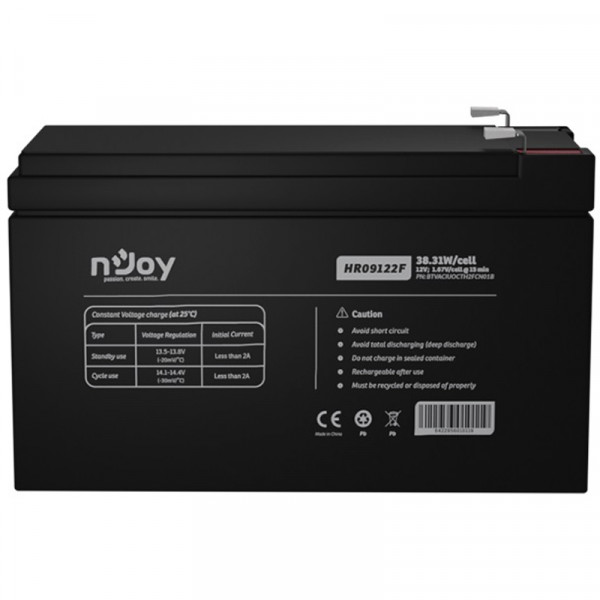 Акумуляторна батарея Njoy HR09122F 12V 9AH (BTVACIUOCTD2FBT01B) AGM