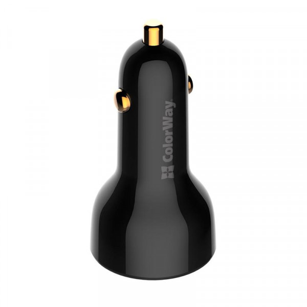 Автомобільний зарядний пристрій ColorWay Power Delivery Port PPS USB (USB-A + USB-C, 100W) PD, QC Black (CW-CHA044PD-BK)