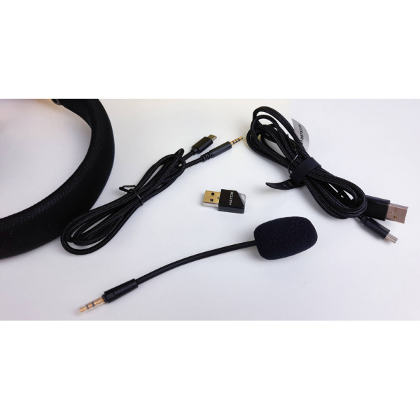 Bluetooth-гарнiтура Hator Hyperpunk 2 Wireless Tri-mode Black/Lilac (HTA-859)