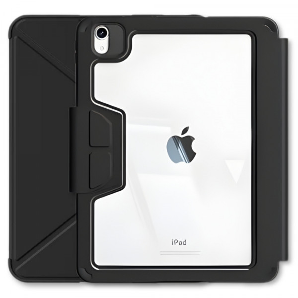 Чохол-книжка BeCover Rugged Origami Transparent з кріпленням Apple Pencil для Apple iPad Air 11" M2/M3 (2024/2025) Black (714968)