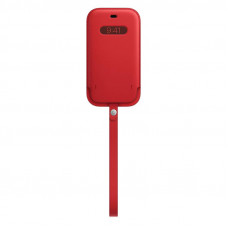 Чохол на руку Apple Leather Sleeve with MagSafe для Apple iPhone 12/12 Pro RED (MHYE3)