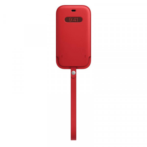 Чохол на руку Apple Leather Sleeve with MagSafe для Apple iPhone 12/12 Pro RED (MHYE3)