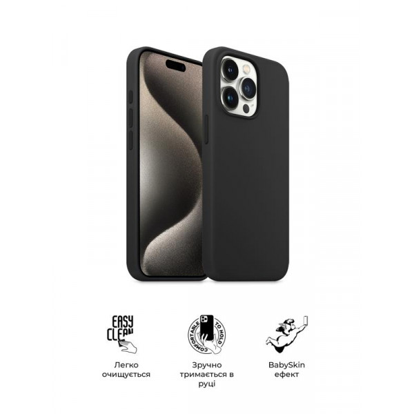 Чохол-накладка Armorstandart Icon2 для Apple iPhone 15 Pro Black (ARM70520)