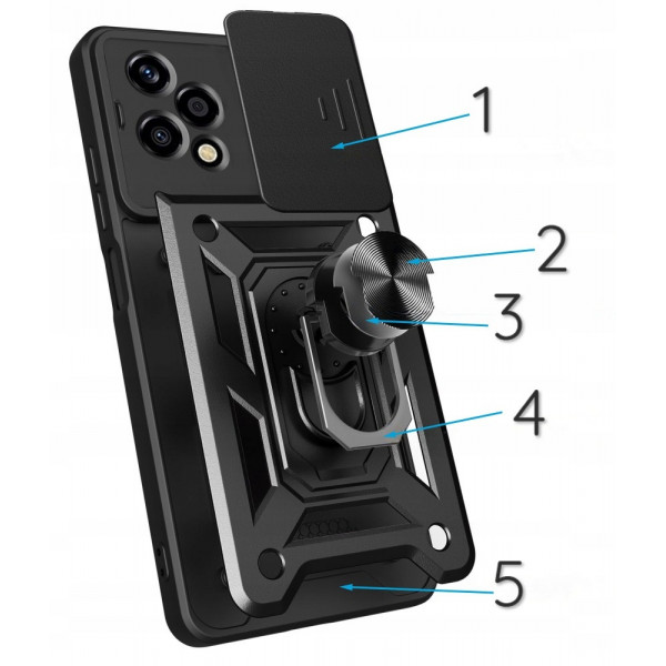 Чохол-накладка BeCover Military для Honor 200 Lite Black (713044)