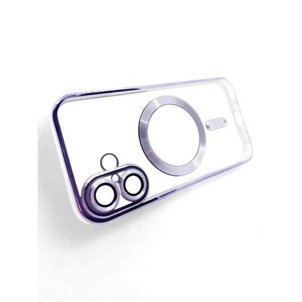 Чохол-накладка BeCover TPU Chrome Case MagSafe для Apple iPhone 16 Purple (712074)
