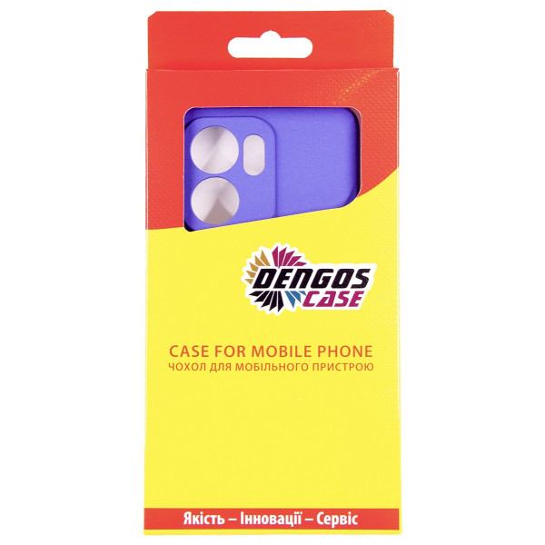 Чохол-накладка Dengos для Oppo Reno 13F Violet Full Glue (DG-KM-151) + захисне скло