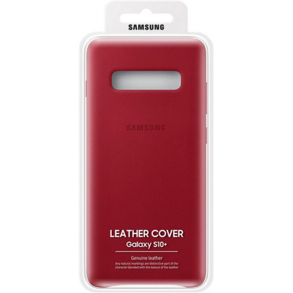 Чохол-накладка Samsung Leather Cover для Samsung Galaxy S10+ SM-G975 Red (EF-VG975LREGRU)