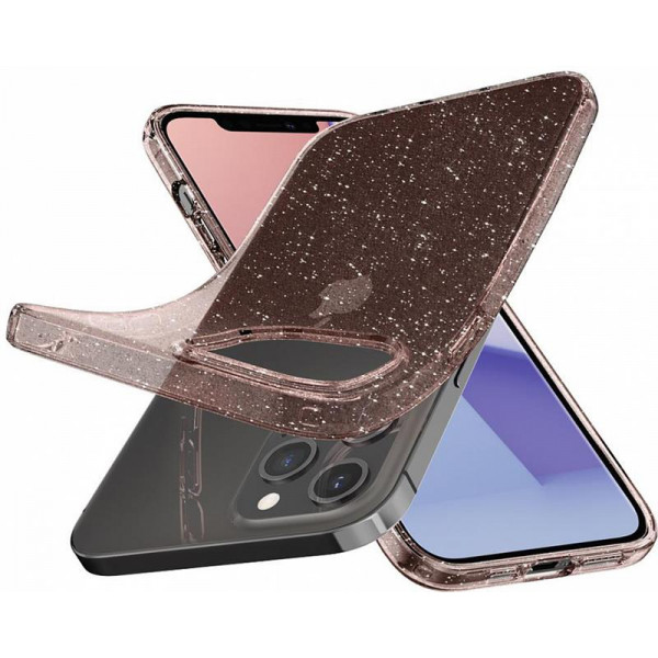 Чохол-накладка Spigen Liquid Crystal Glitter для Apple iPhone 12/12 Pro Rose Quartz (ACS01699)
