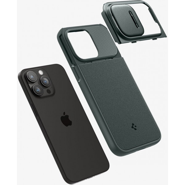 Чохол-накладка Spigen Optik Armor MagFit для Apple iPhone 15 Pro Abyss Green (ACS06739)