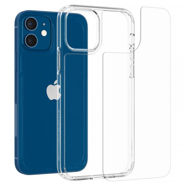 Чохол-накладка Spigen Quartz Hybrid для Apple iPhone 12 Mini Crystal Clear (ACS01748)