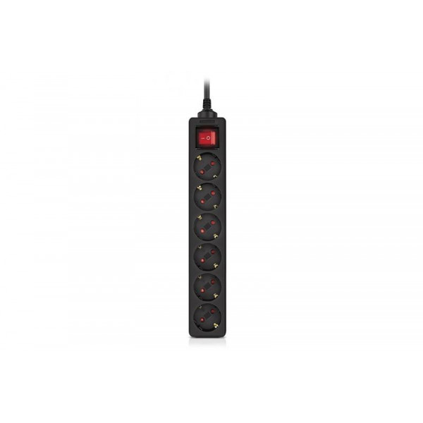 Фільтр живлення REAL-EL RS-6 Protect M 1.8м Black (EL122300032)