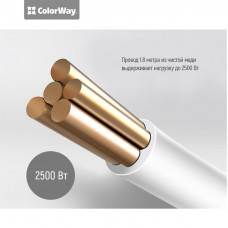 Фільтр живлення СolorWay (CW-CHU33B) 3 розетки, 3xUSB, 1.8м, Black