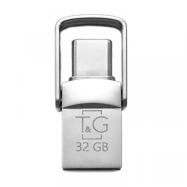 Флеш-накопичувач USB 2.0 32GB Type-C T&G 104 Metal Series Silver (TG104TC-32G)