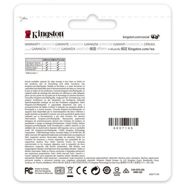 Флеш-накопичувач USB3.2 64GB Type-C Kingston DataTraveler 70 Black (DT70/64GB)