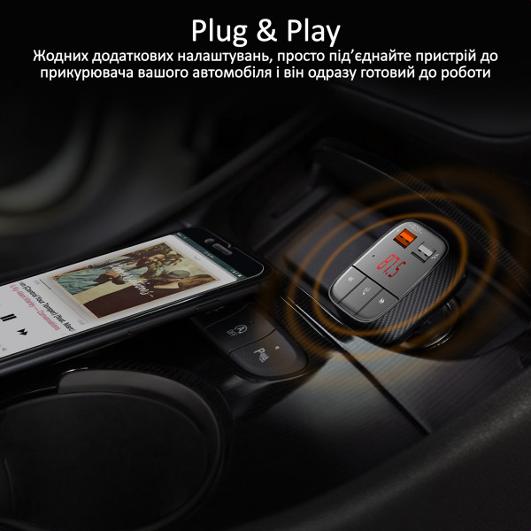 FM-трансмітер Promate SmarTune-2+ Black