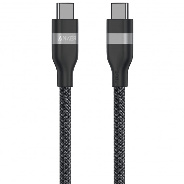 Кабель Anker Upcycled-Braided USB-C - USB-C (M/M), 240W, 0.9 м, Black (A82E2H11)