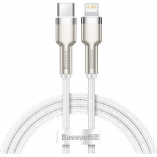 Кабель Baseus Cafule Metal USB-C-Lightning, 1м White (6953156202078)