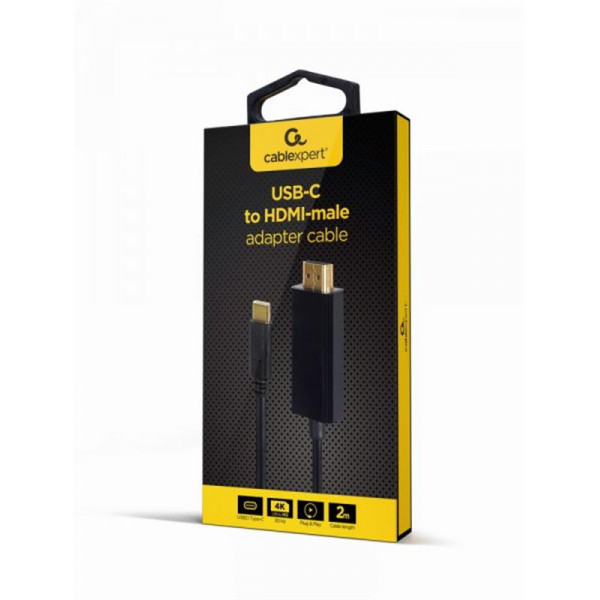Кабель Cablexpert USB Type-C - HDMI (M/M), 2 м, чорний (A-CM-HDMIM-01)
