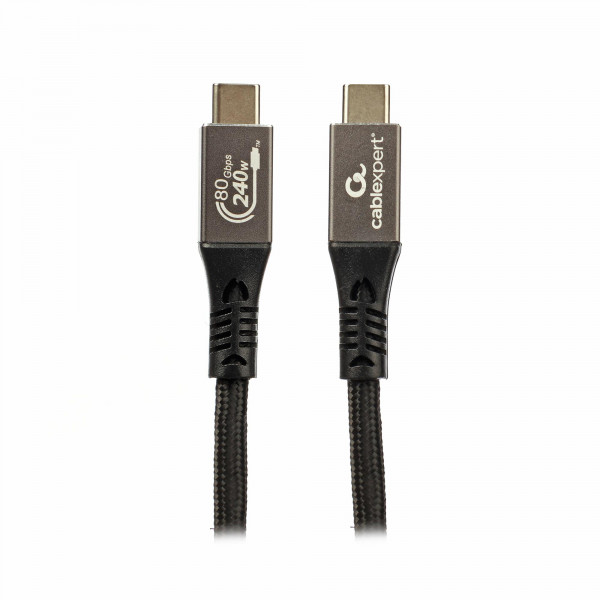 Кабель Cablexpert USB Type-C - USB Type-C (M/М), 240 Вт, 1 м, чорний (CCBP-USB4.2-CMCM240-1M)