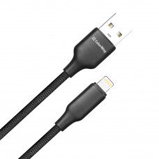 Кабель ColorWay USB - Lightning (M/M), TPE embossed, 3А, 2 м, Black (CW-CBUL102-BK)