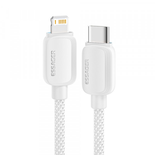 Кабель Essager Breeze USB Type-C - Ligthning (M/M), 20W, 2 м White (EXCTL-WLA02-P)