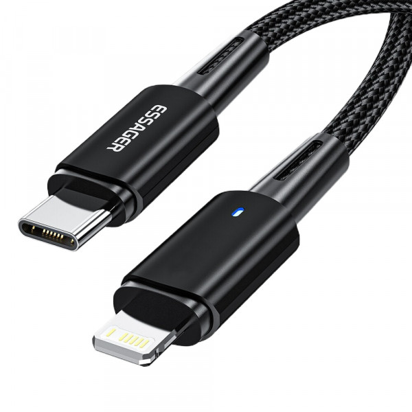 Кабель Essager Sunset USB Type-C - Ligthning (M/M), 20W, 1 м Black (EXCTL-CG01)