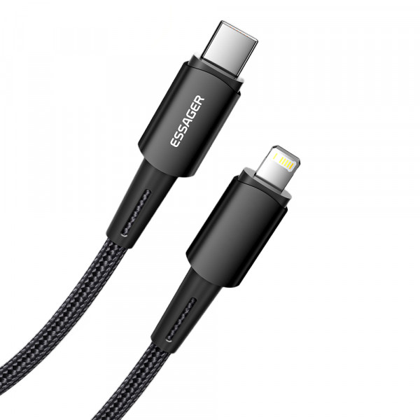 Кабель Essager Sunset USB Type-C - Ligthning (M/M), 20W, 1 м Black (EXCTL-CG01)