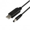 Кабель живлення LDO-888 USB - DC (M/M), 5.5х2.1 мм, 12V, 1 м, Black (8612233355561)