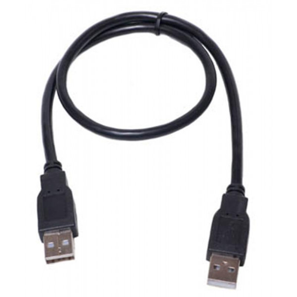 Кабель PowerPlant (KD00AS1213) USB2.0(AM)-USB2.0(AM), 0.5м, Black