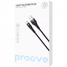 Кабель Proove Light Silicone Plus USB-A to USB Type-C 60W 1 м, Black (CCLS15001201)