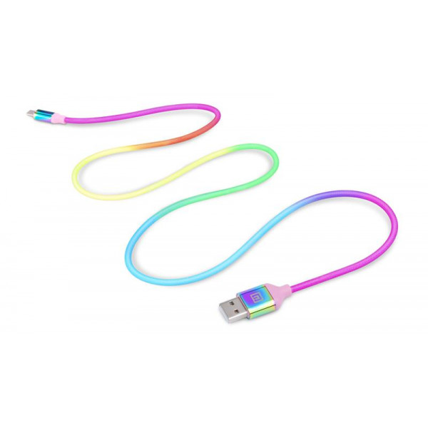 Кабель REAL-EL Premium USB - USB Type-C (M/M), 1 м, Rainbow (EL123500050)