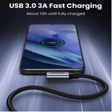 Кабель Ugreen US385 USB - USB-C, 1м, Black (20299)