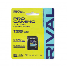 Карта пам`яті MicroSDXC 128GB UHS-I/U3 Class 10 Goodram RIVAL M2AA R170/W120MB/s + SD-adapter (GGSM2AA-1280R12)