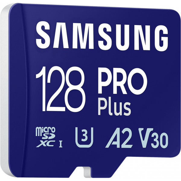 Карта пам`яті MicroSDXC 128GB UHS-I/U3 Class 10 Samsung Pro Plus + SD-адаптер (MB-MD128SA/EU)